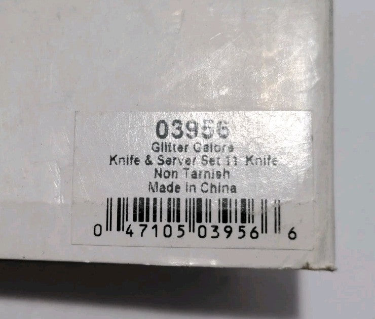 Glitter Diamonds Galore Wedding Cake Knife & Server Set — Sparkling Stainless