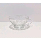 Princess House Fantasia Cup Poinsettia Crystal Pedestal Glass