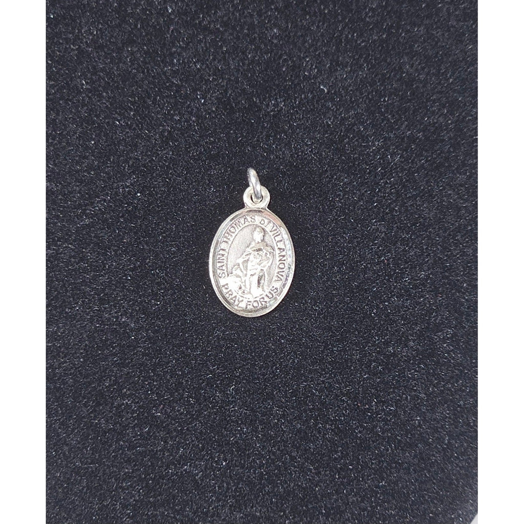 Vintage Saint Thomas Aquinas Sterling Silver Medal Pendant