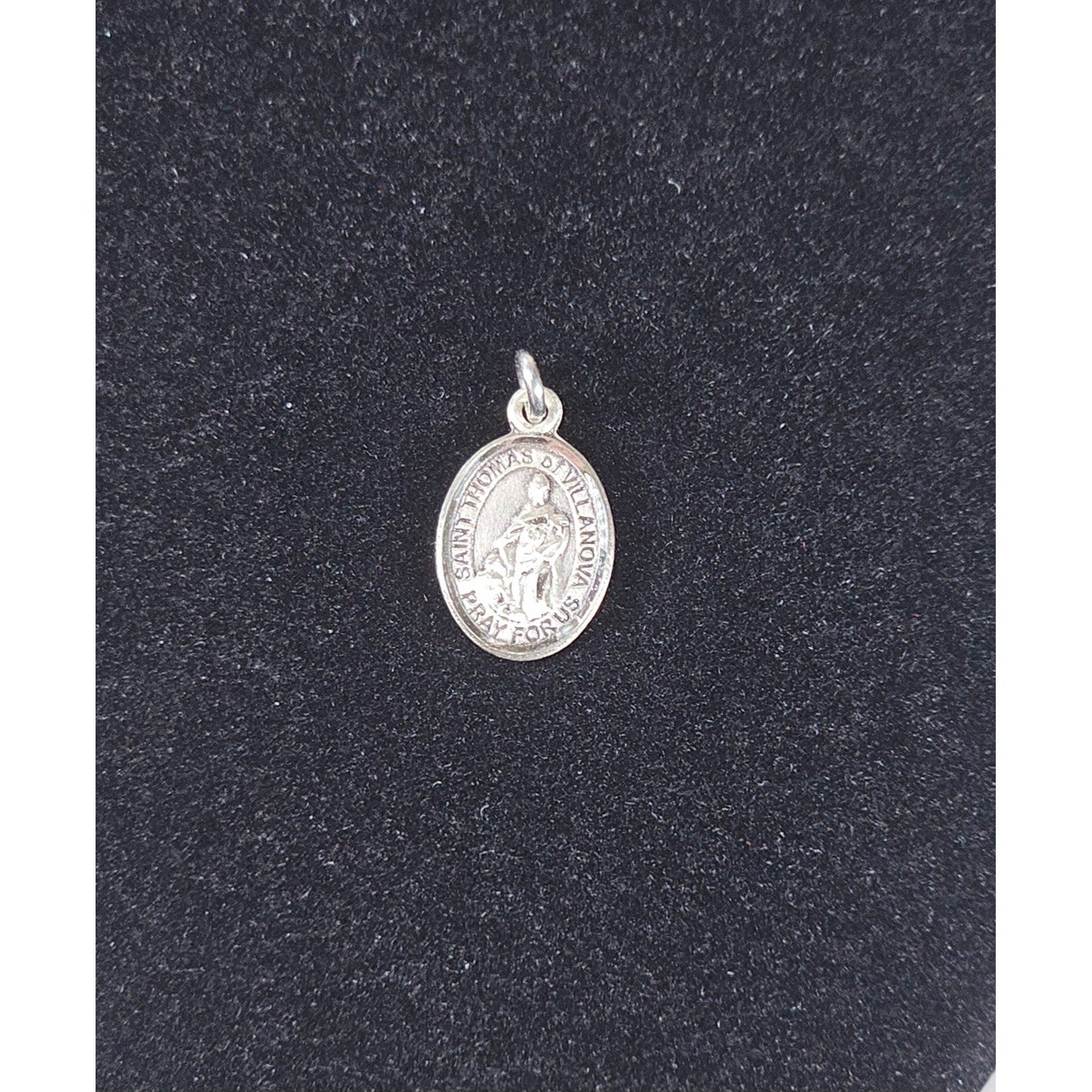 Vintage Saint Thomas Aquinas Sterling Silver Medal Pendant