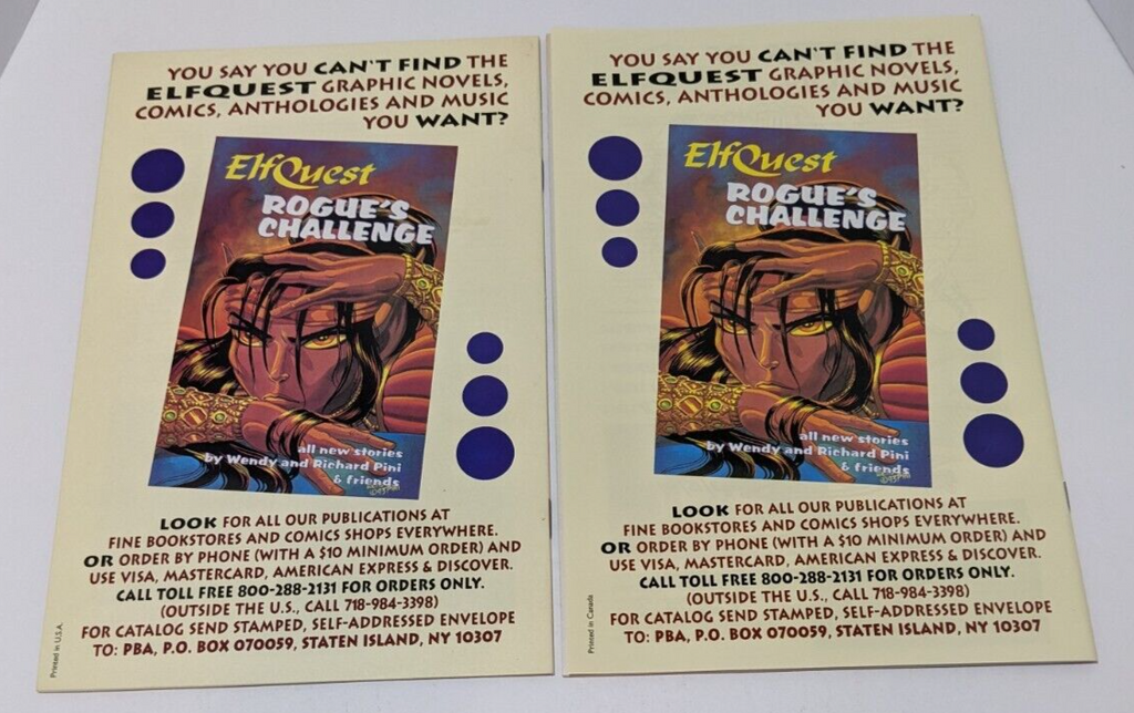 Lot of 5 ElfQuest and ElfQuest Hidden Years Comics