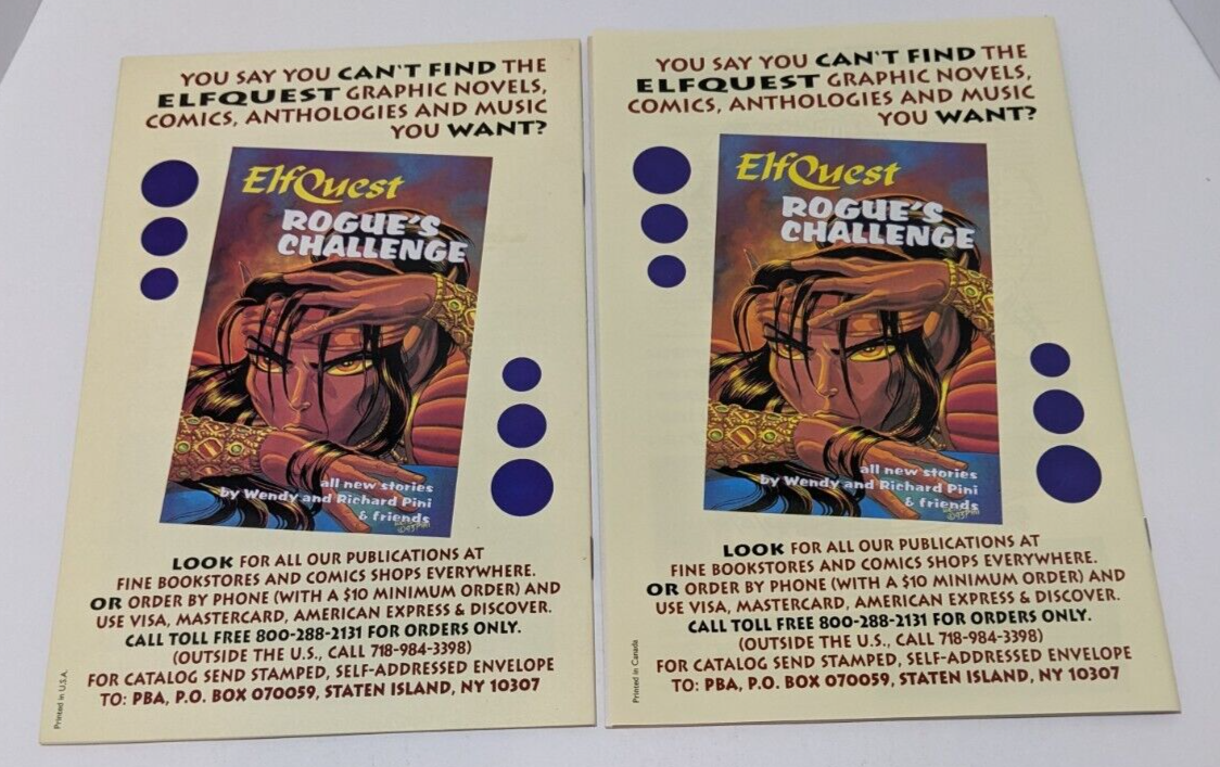 Lot of 5 ElfQuest and ElfQuest Hidden Years Comics