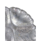 Vintage Forman Etched Aluminum Tray Oval Floral Sectioned Serving Tray 9.5"