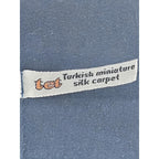 Vintage Turkish Carpet Pillow 9x6 Embroidered Silk Accent Cushion