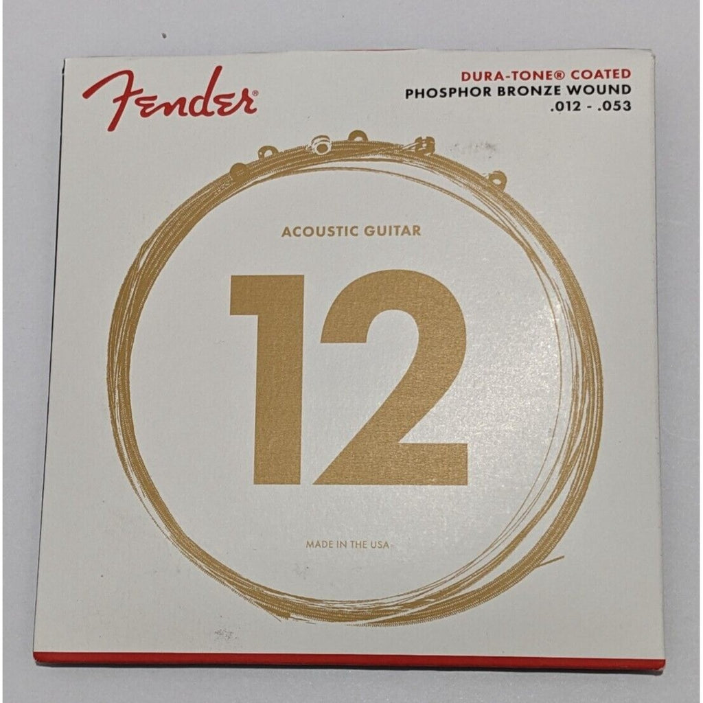 Lot of 2 Fender Dura-Tone Phosphor Bronze Acoustic Guitar Strings 12-53