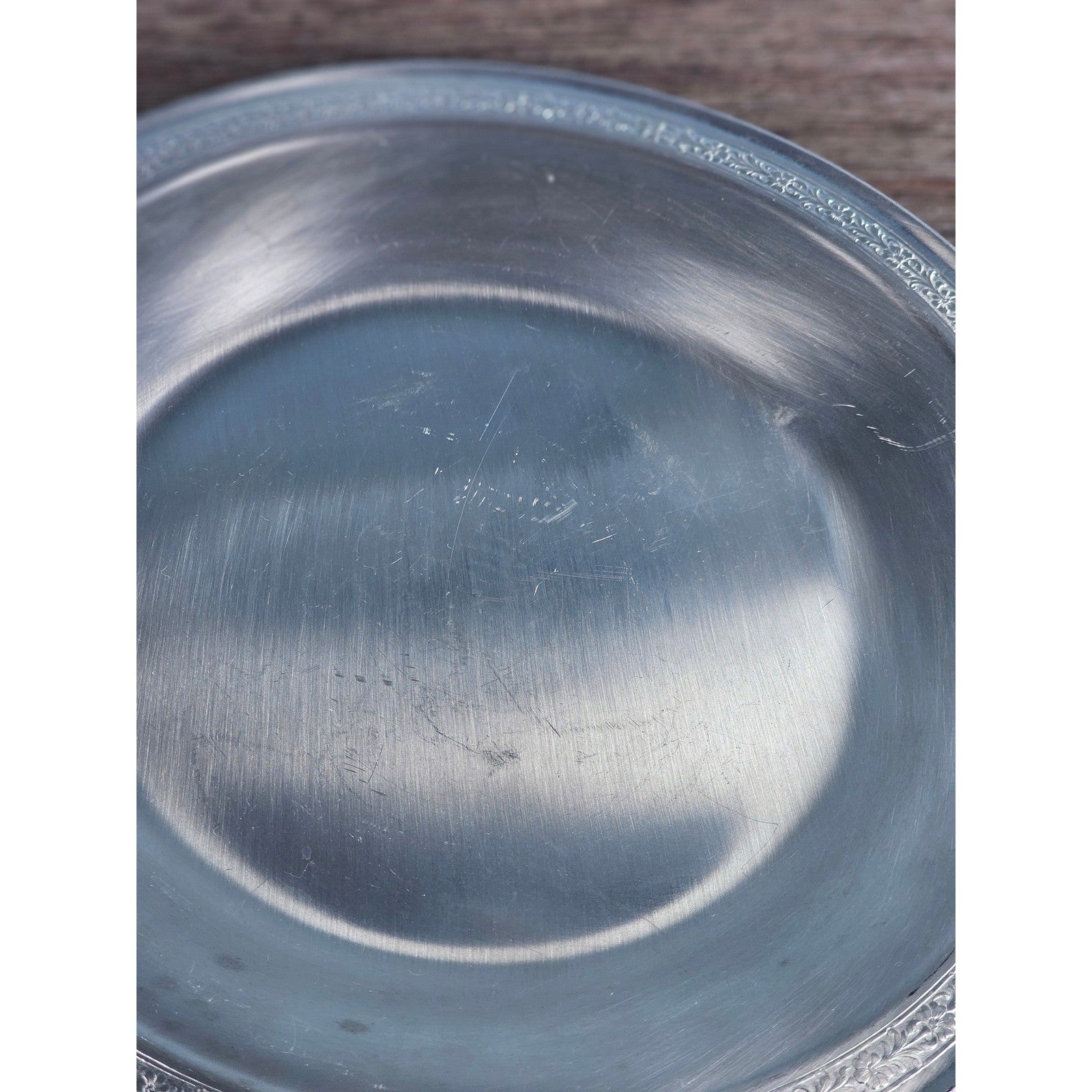 Vintage Towle Newburyport Pewter Bowl 10 Inch Floral Rim Serving Dish