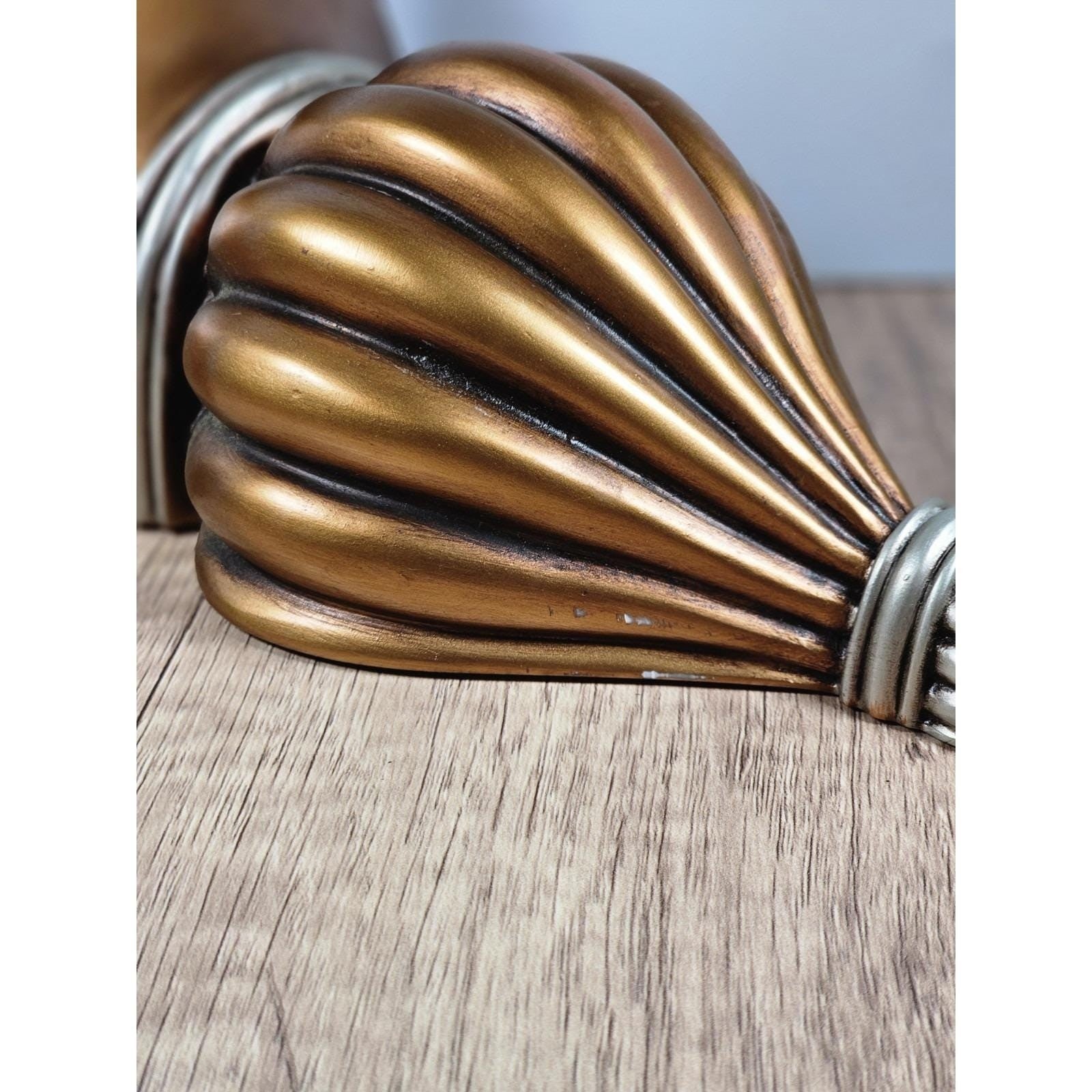 Vintage Wall Corbel Gold Blue Plate Holder Ornate Decorative Shelf