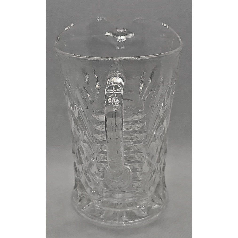 Vintage 5" Tall Anchor Hocking Pressed Pineapple Glass Creamer Pitcher 1960s