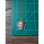 Vintage Sterling Buddha Head Dangle Earrings Spiritual Boho