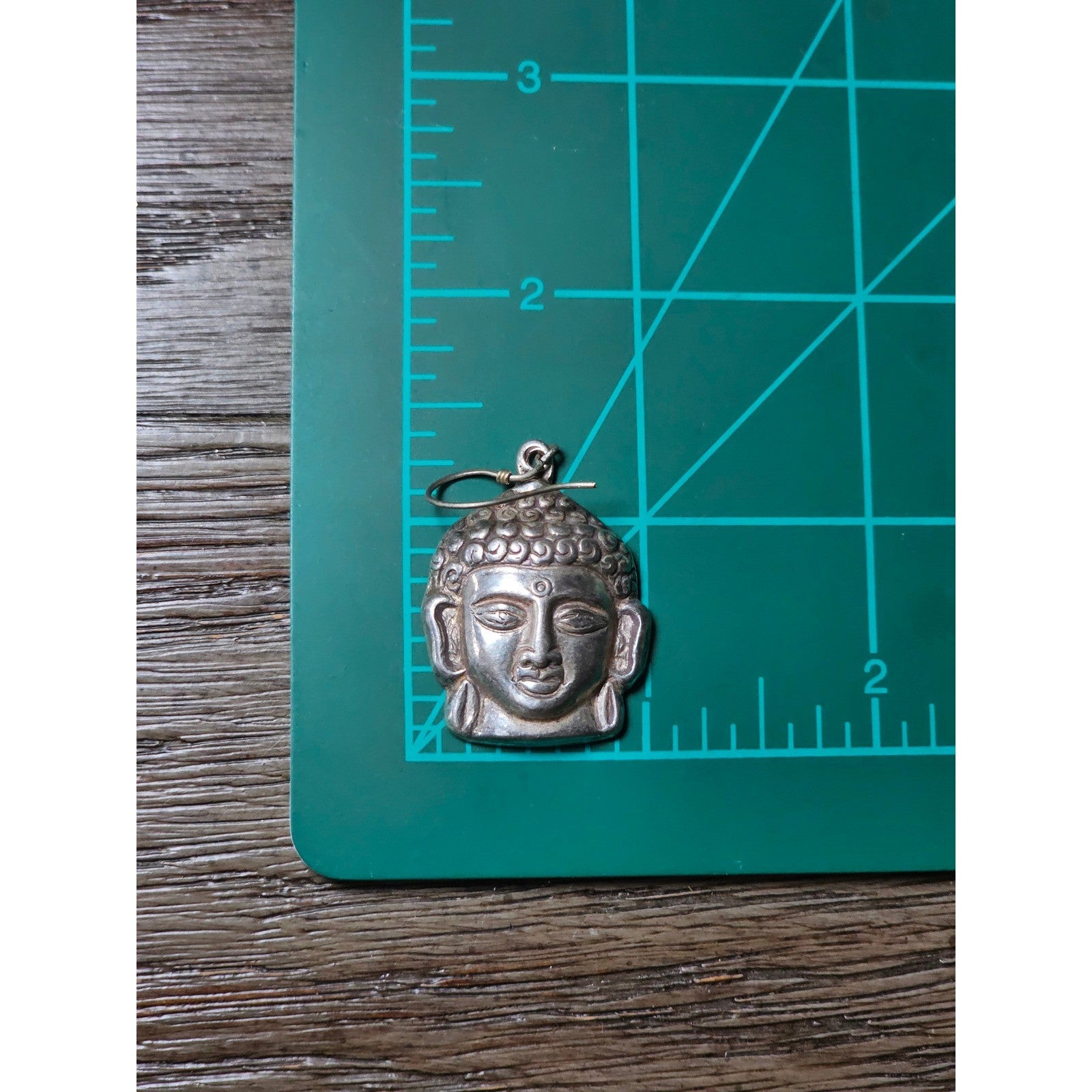 Vintage Sterling Buddha Head Dangle Earrings Spiritual Boho