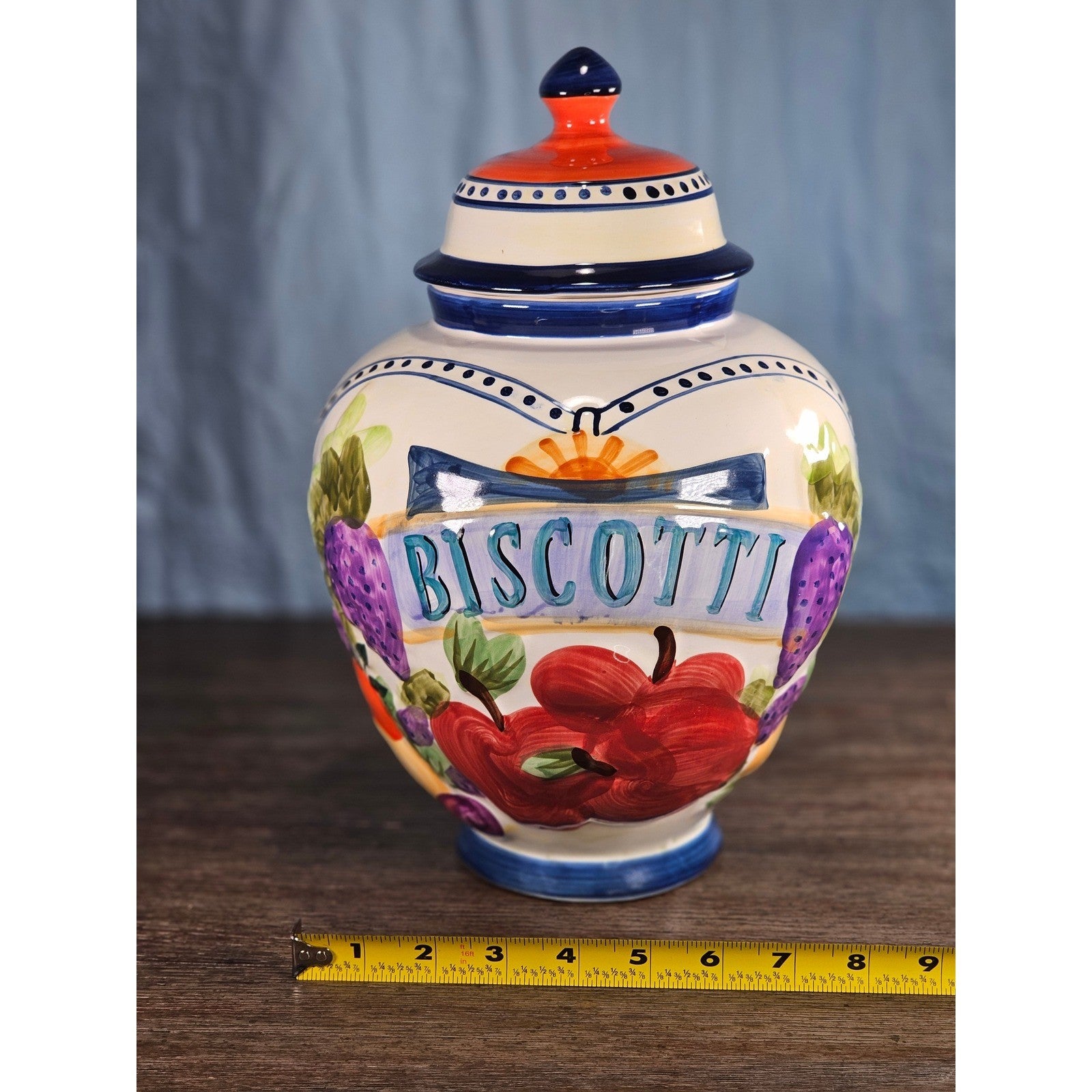 Vintage Hand-Painted Floral Ginger Jar with Lid | Decorative Ceramic Jar