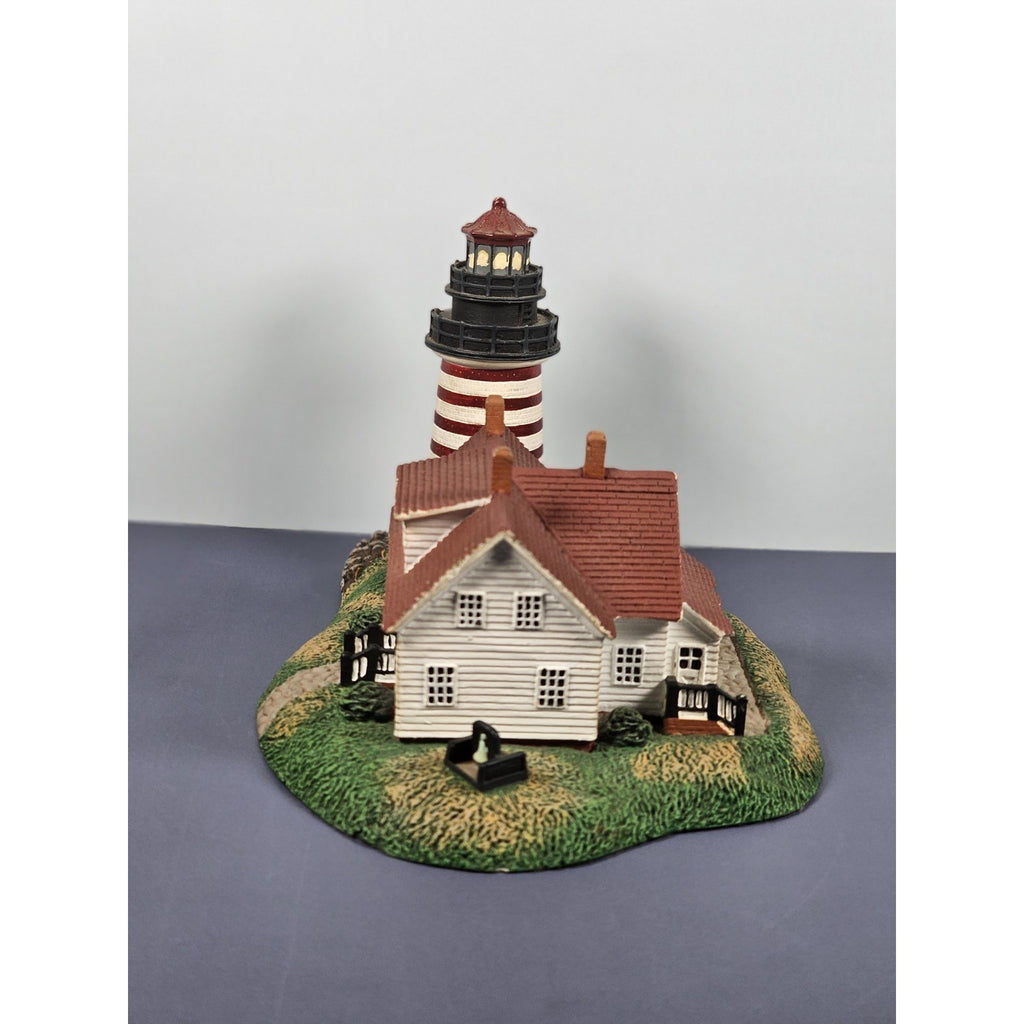 Vintage Danbury Mint West Quoddy Head Lighthouse Figurine