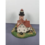 Vintage Danbury Mint West Quoddy Head Lighthouse Figurine