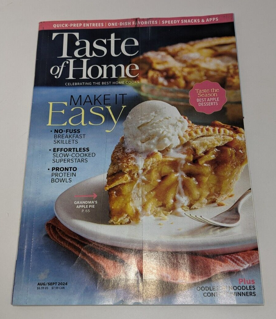 Taste of Home August September 2024 Make It Easy Recipes Cooking Magazine