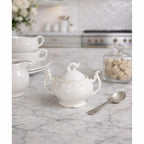 Vintage Peppertree Tabletops Porcelain Sugar Bowl with Lid