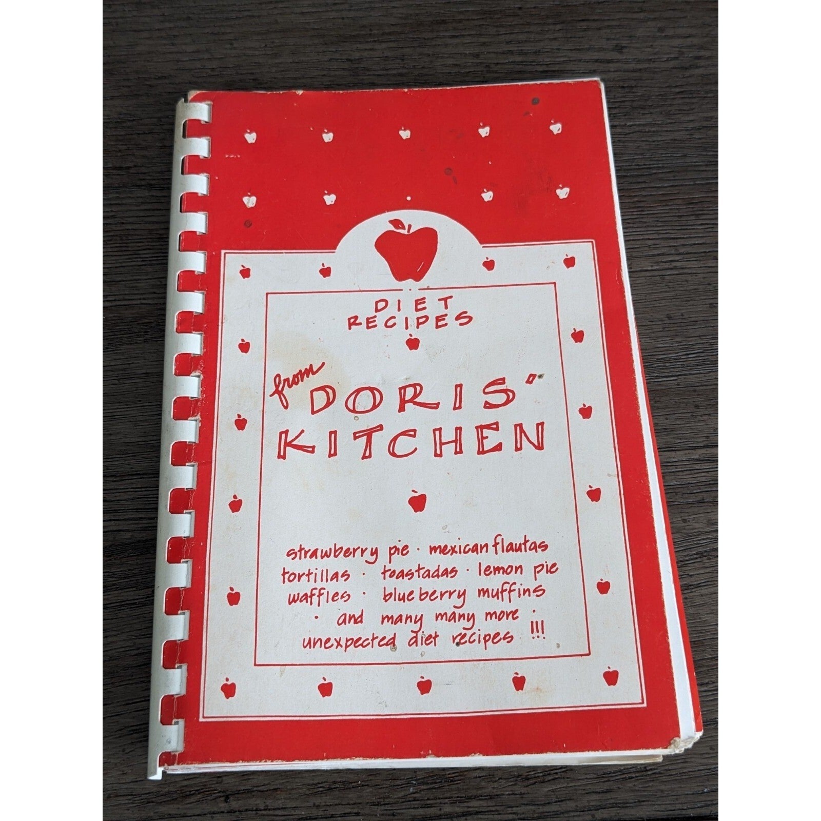 Vintage "Diet Recipes from Doris' Kitchen" (1988) Spiral-Bound Cookbook – Retro