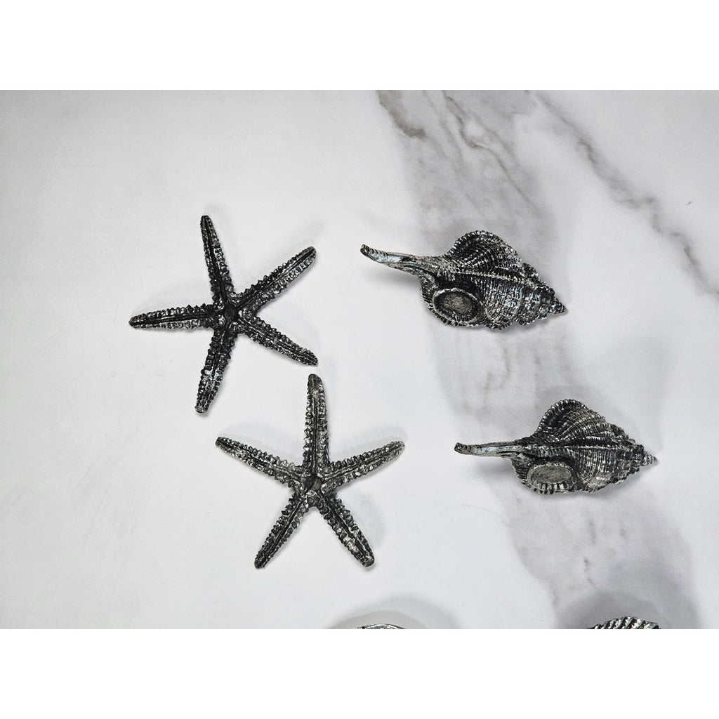 Set of 8 Sea Life Table Decor Sand Dollar Starfish Shell Coastal Decor