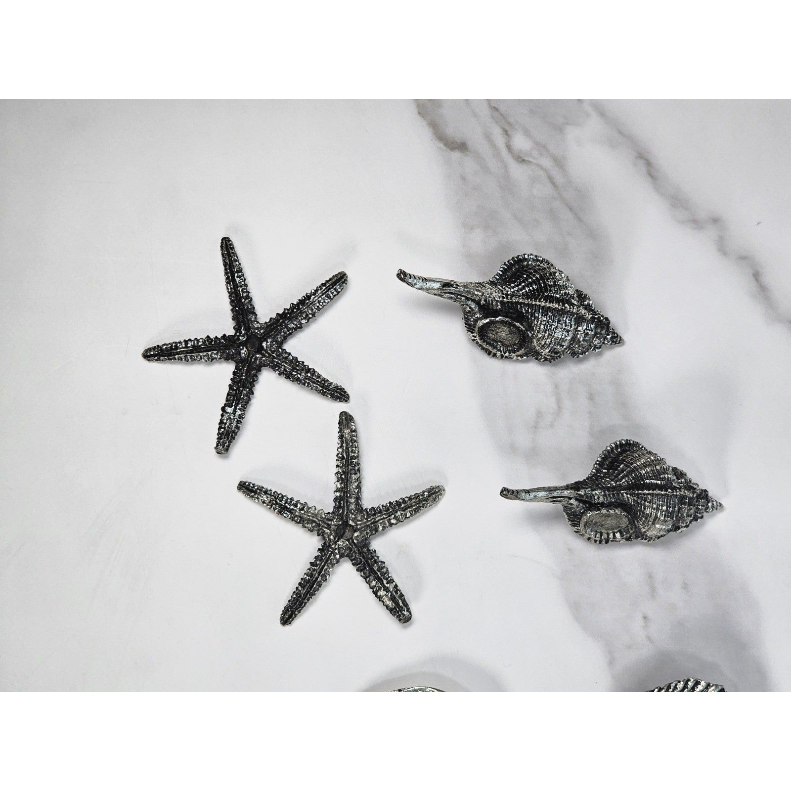 Set of 8 Sea Life Table Decor Sand Dollar Starfish Shell Coastal Decor