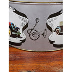 Vintage Classic Car Cookie Tin Empty Round Metal Motorcars from the Classic Era