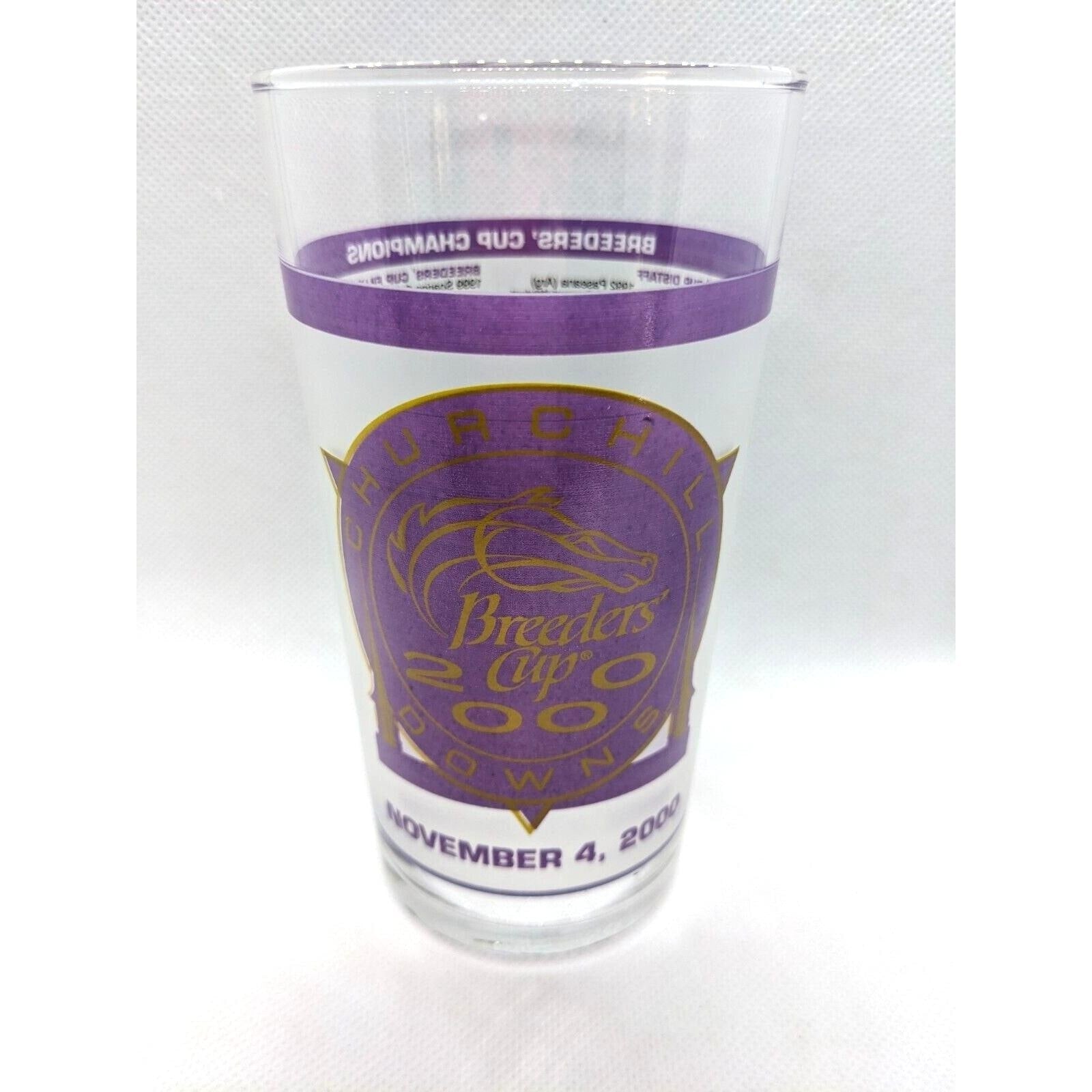 Vintage Breeders' Cup 2000 Churchill Downs Racing Glass by Libbey