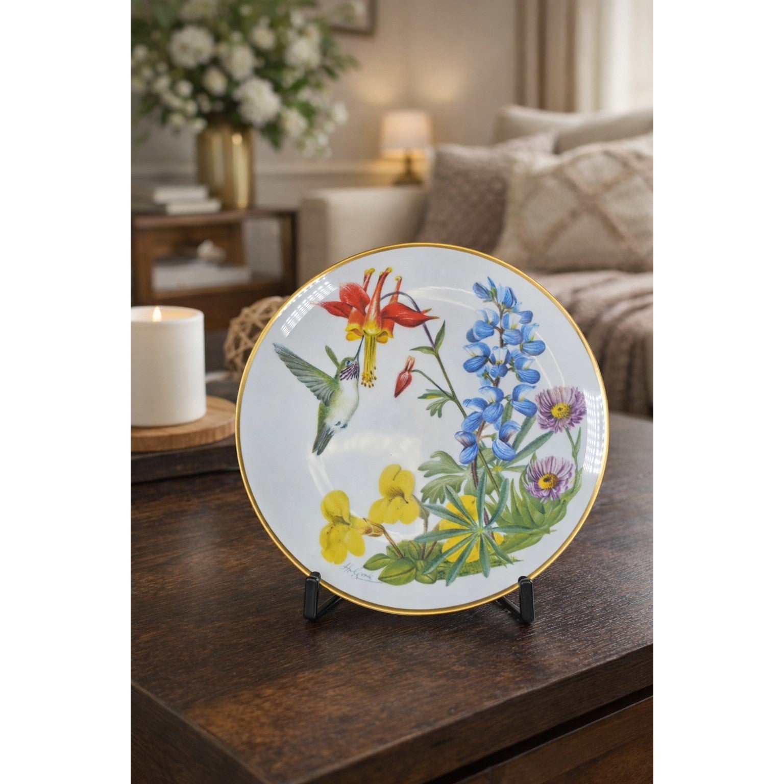 Vintage Franklin Mint Wildflowers of the Northwest Plate 1978 Bavarian Porcelain