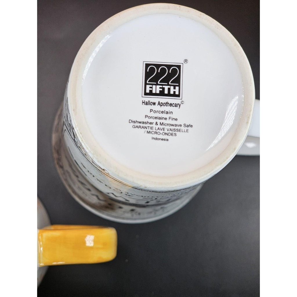 Vintage Halloween Mug Set Ceramic Haunted Apothecary Angela Staehling