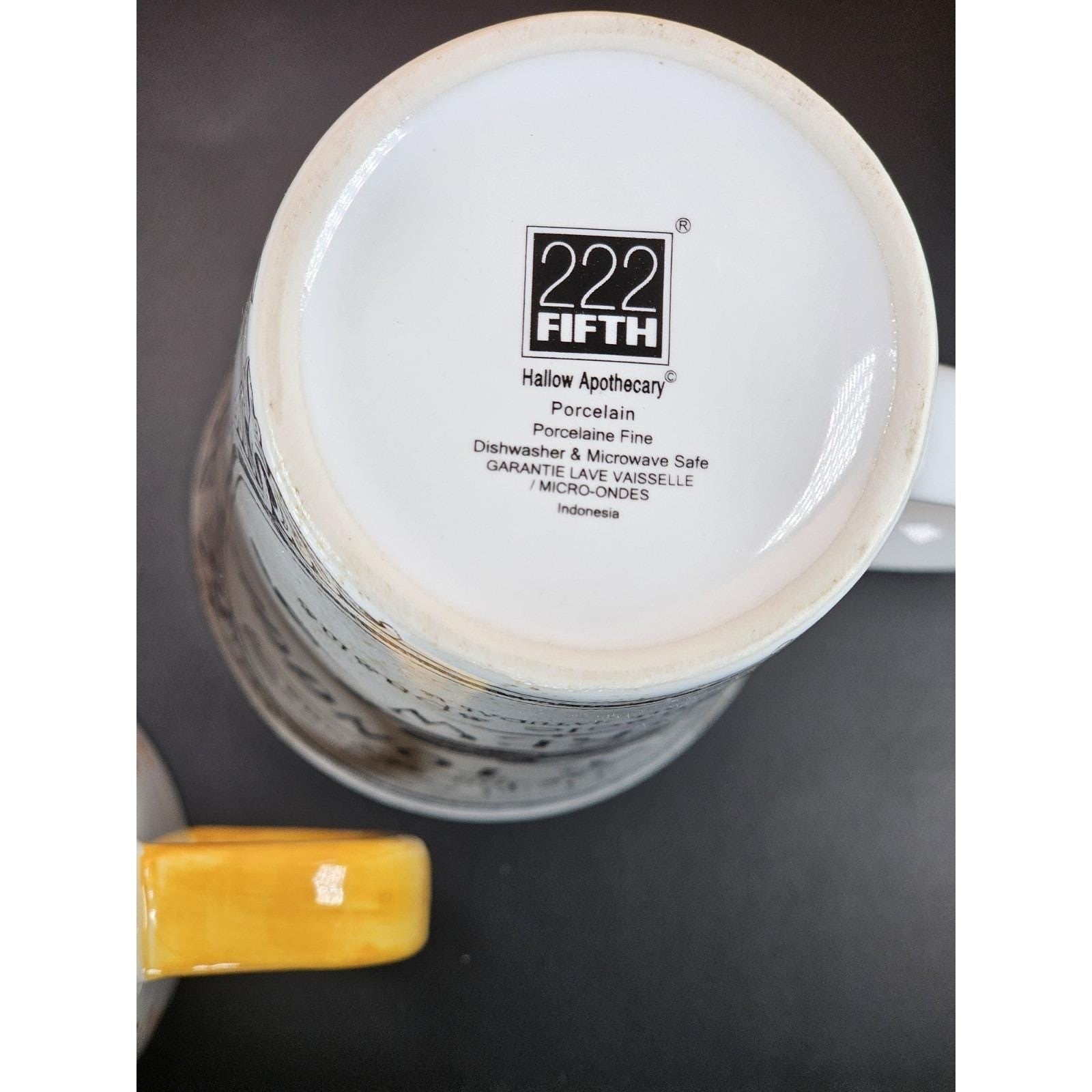 Vintage Halloween Mug Set Ceramic Haunted Apothecary Angela Staehling