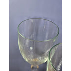 Set of 4 Vintage Crystal Water Goblets – Optic Pattern & Starburst Base