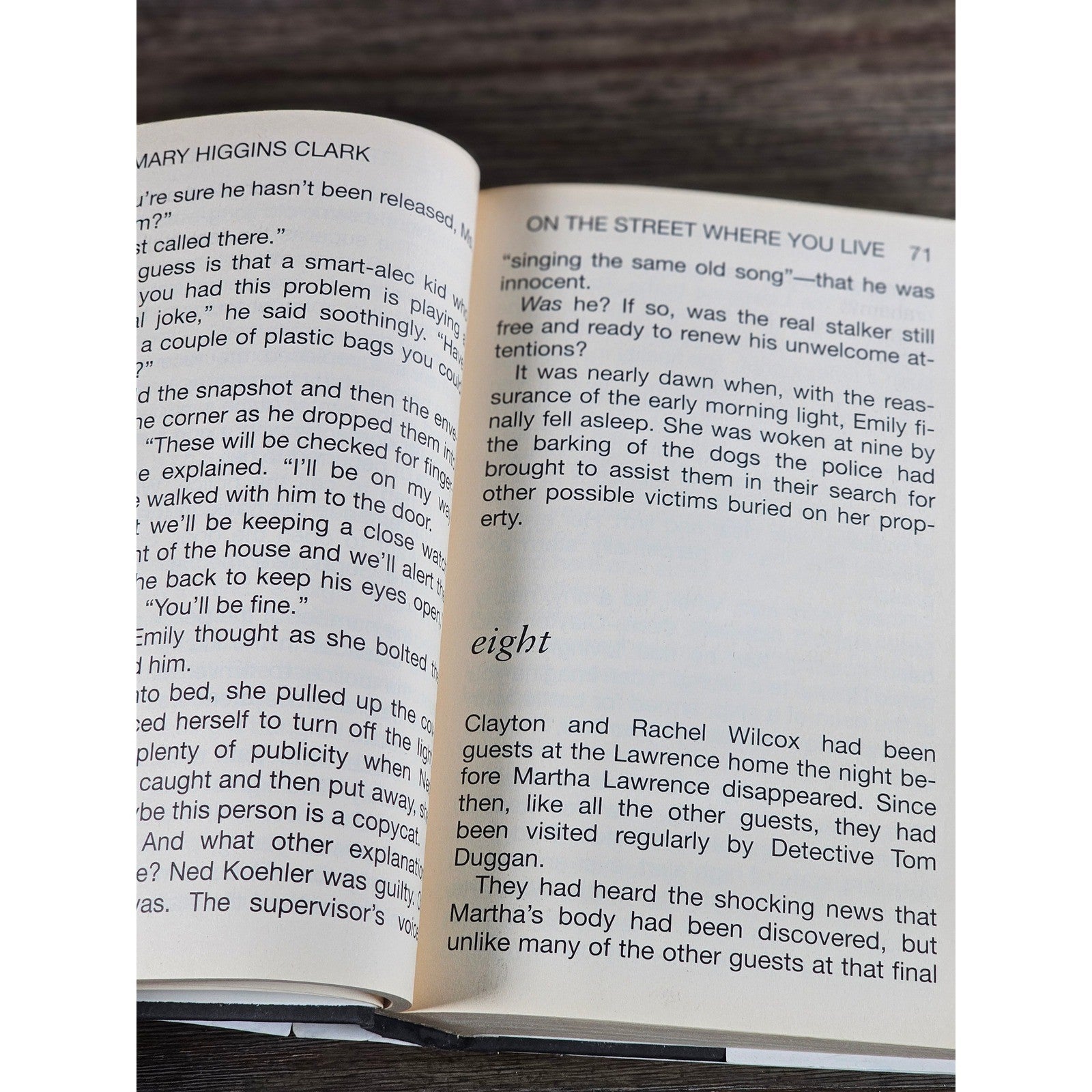 On the Street Where You Live – Large Print Hardcover, 2001