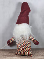 8 " Winter Gnome Shelf Sitter | Farmhouse Christmas Decor | Bendable Stocking