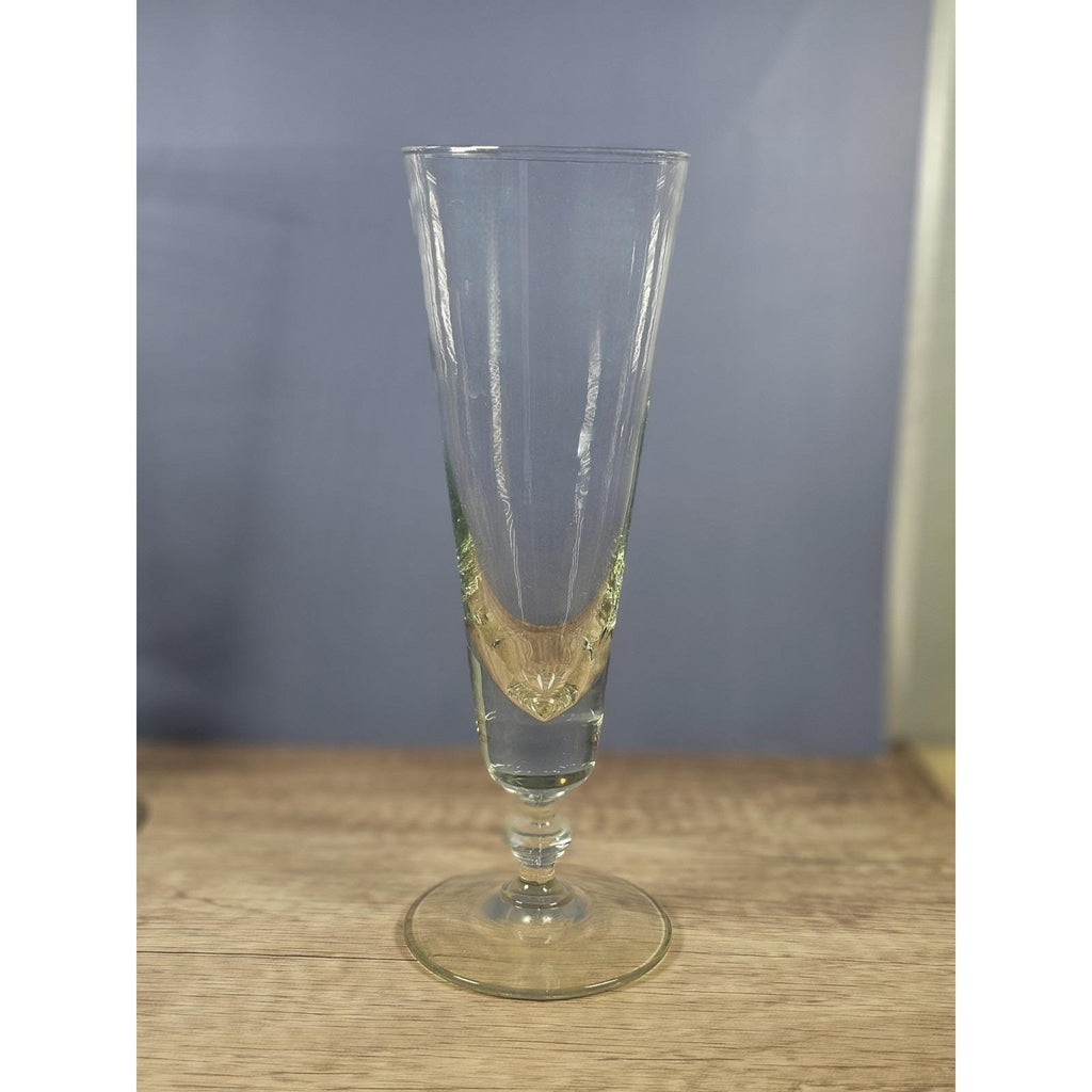 Vintage Pilsner Glasses Set of 3 Pedestal Beer Glass 9 Inch