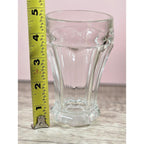 Vintage Crisa Paneled Glass Tumbler Clear Mid Century Drinkware 4 5/8"