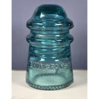 Vintage Hemingray No 9 Glass Insulator Blue May 2 1893