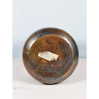 Vintage Hammered Copper Pitcher with Dual Handles Scalloped Design