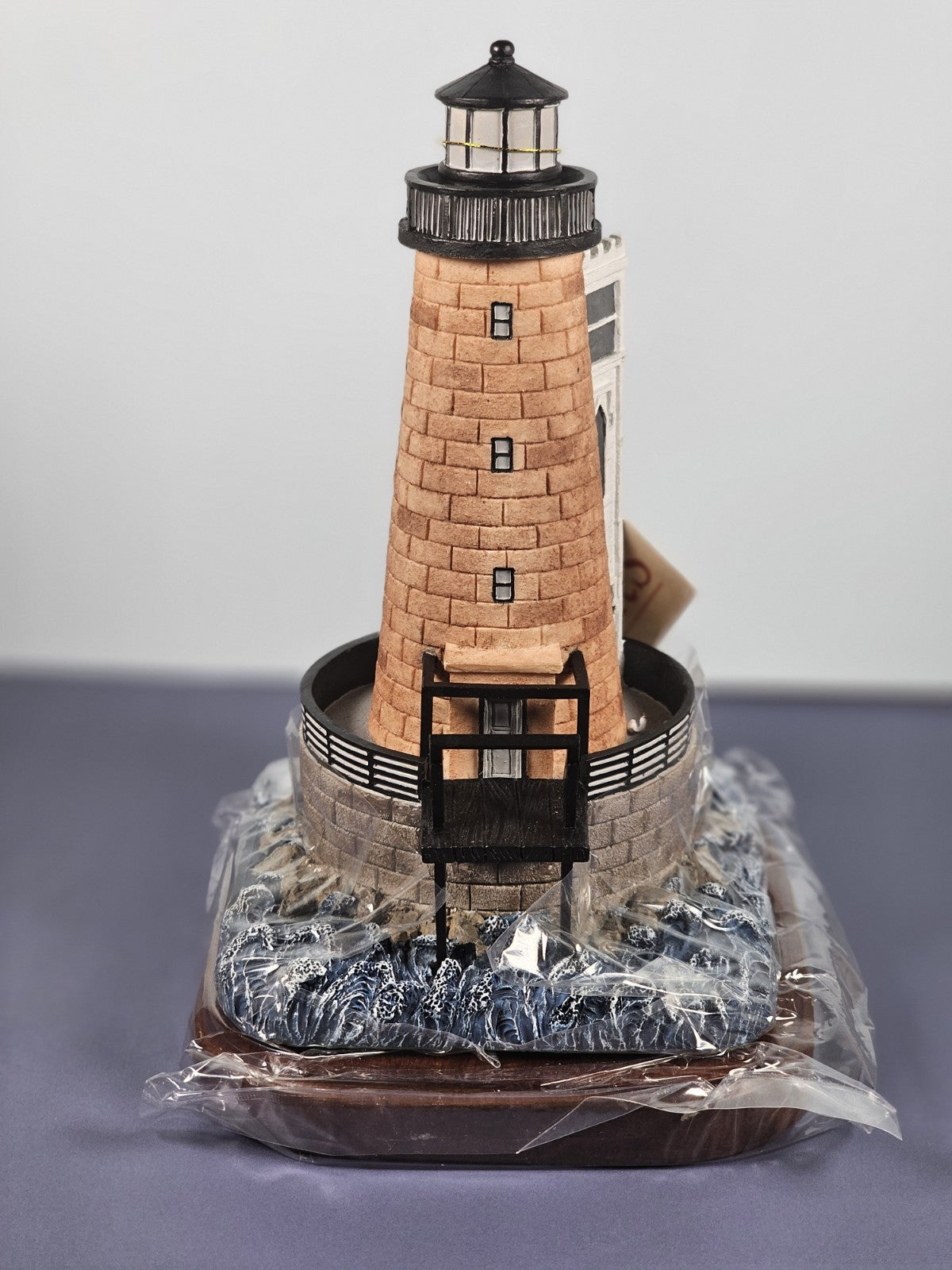 Lefton Lost Lights Bishop & Clerks MA 1857 Lighthouse Figurine With Tin & COA