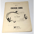 Cuckoo Song Sheet Music W Popp 1932 Vintage Piano Music