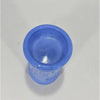 Westmoreland Blue Glass Stein Medieval Knight Relief Mug