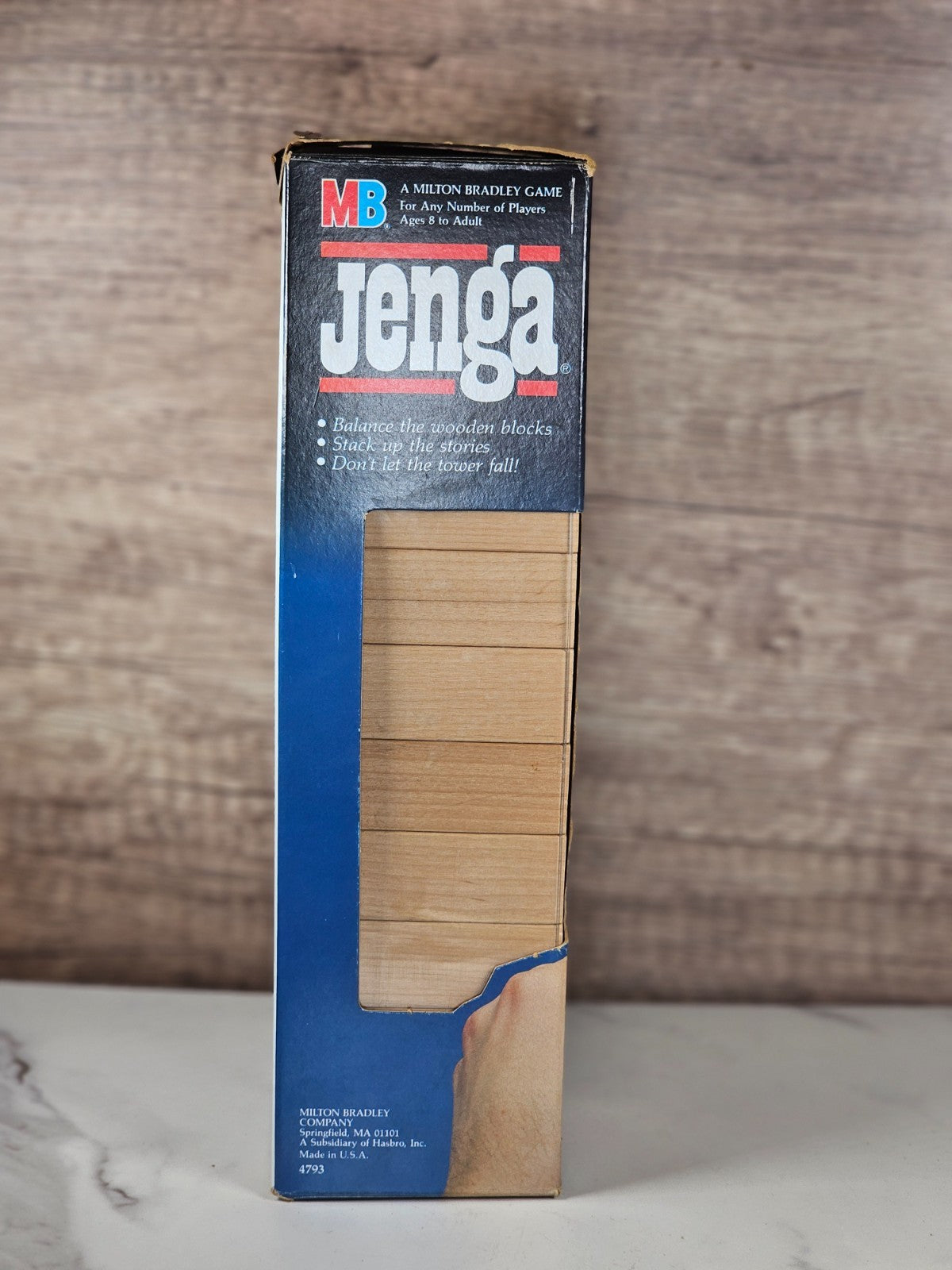 Vintage 1986 Jenga Game by Milton Bradley Hasbro Made in USA Original Set