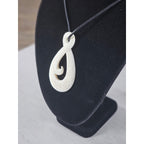 Vintage Carved Bone Hei Matau Fish Hook Pendant Necklace
