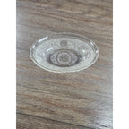 Anchor Hocking Sandwich Glass Oval Serving Bowl Scalloped Edge