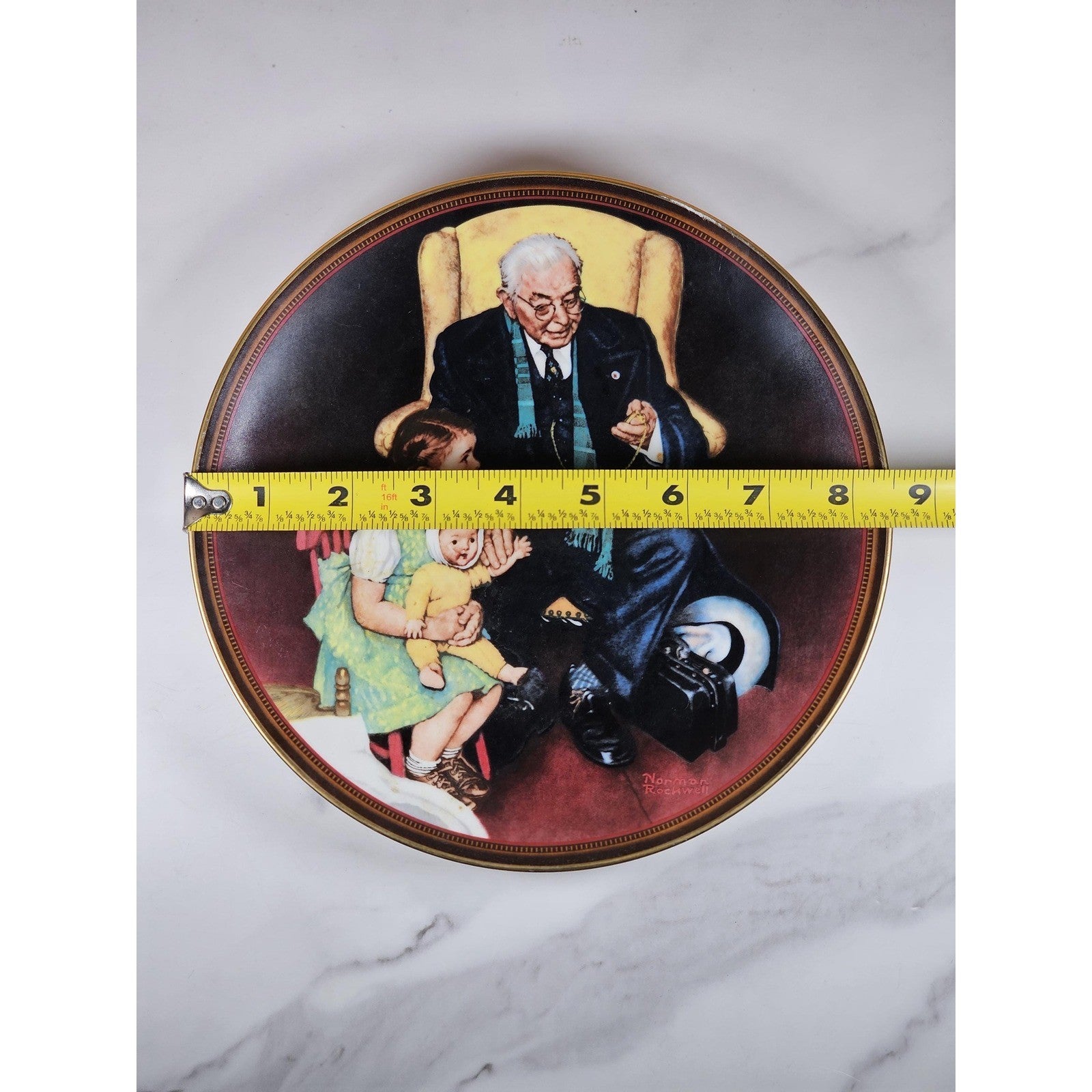 Norman Rockwell Tender Loving Care Knowles Plate 1988 Limited Edition