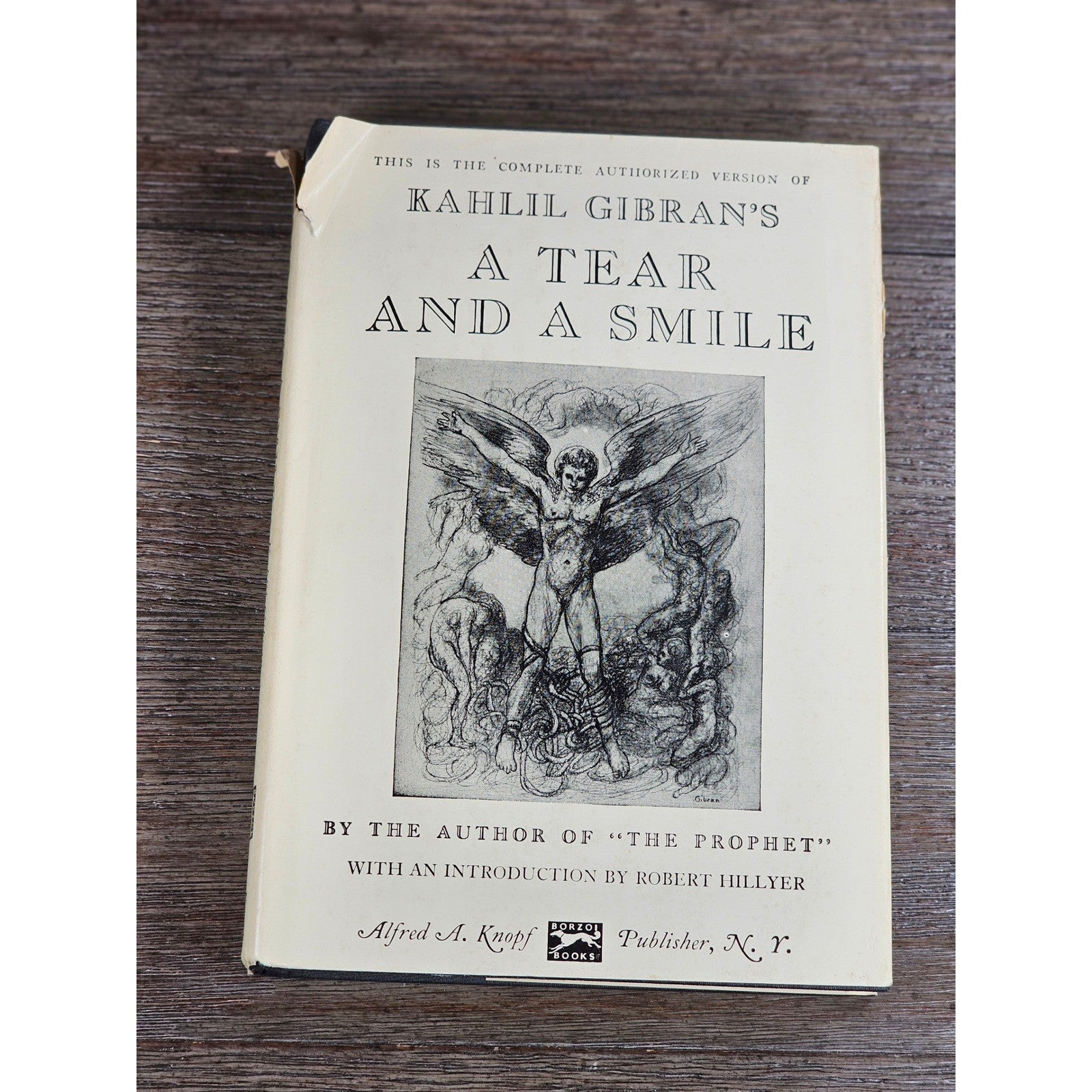 A Tear and a Smile Kahlil Gibran 1969 Knopf HC w Dust Jacket