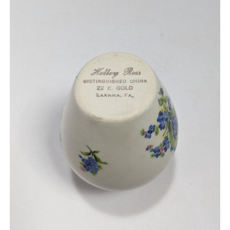 Vintage Holley Ross Vase 22K Gold Trim Porcelain 4.5 Inch