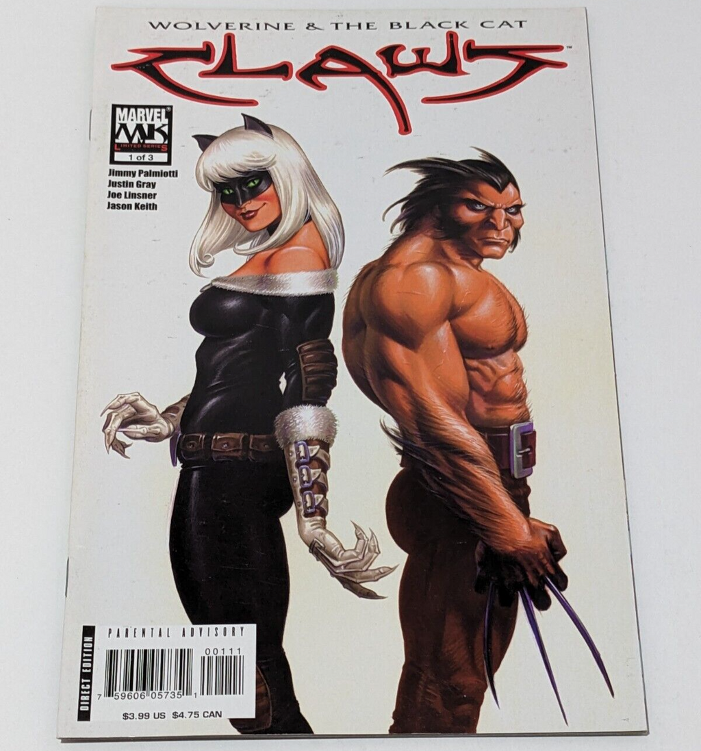 Lot of 3 Comics — Claws Issues #1, #2 & #3 — Marvel Super-Hero Set