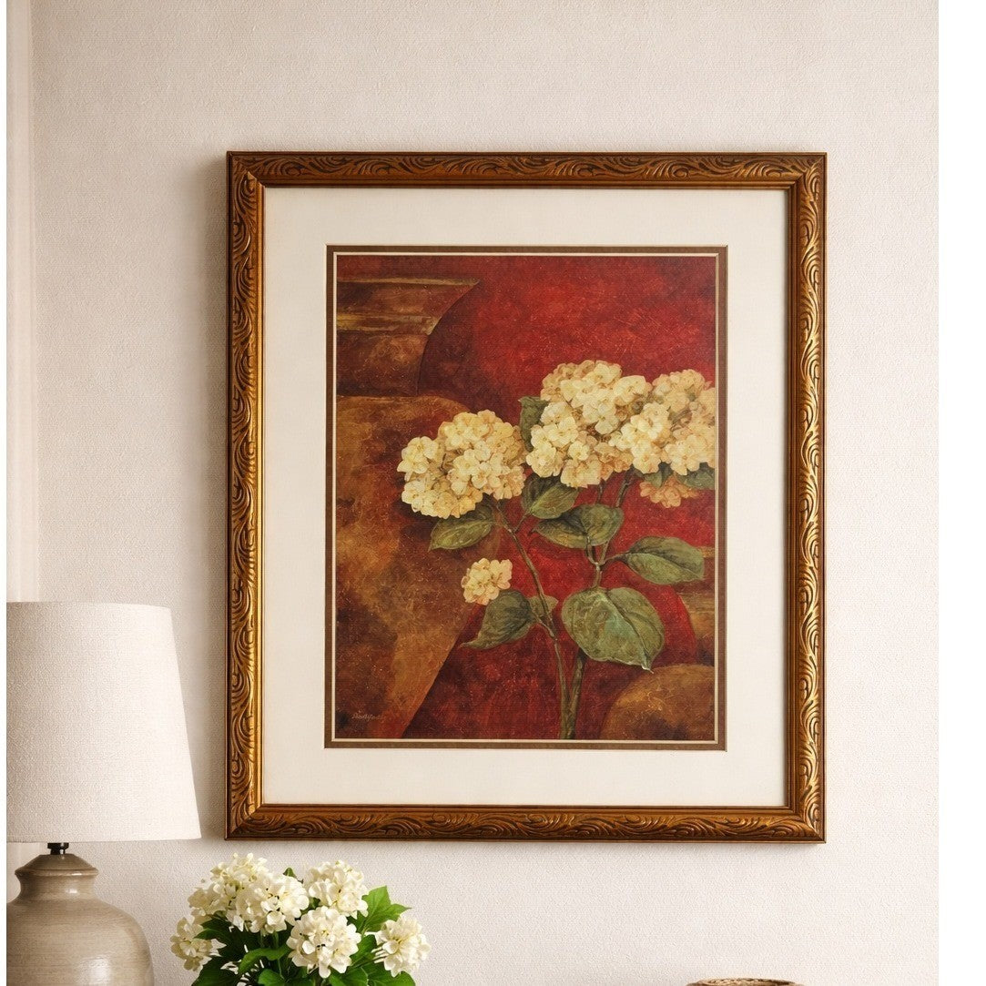 Tuscan Summer Floral Wall Art by Pamela Gladding Framed 18x22