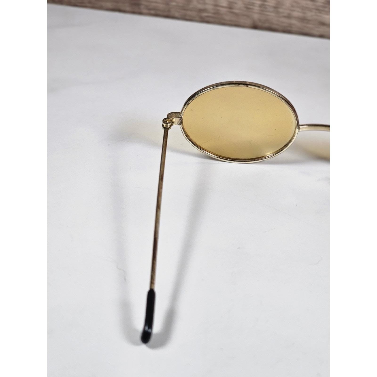 Vintage Teddy Bear Glasses Miniature Gold Wire Rim Eyeglasses Plush Display