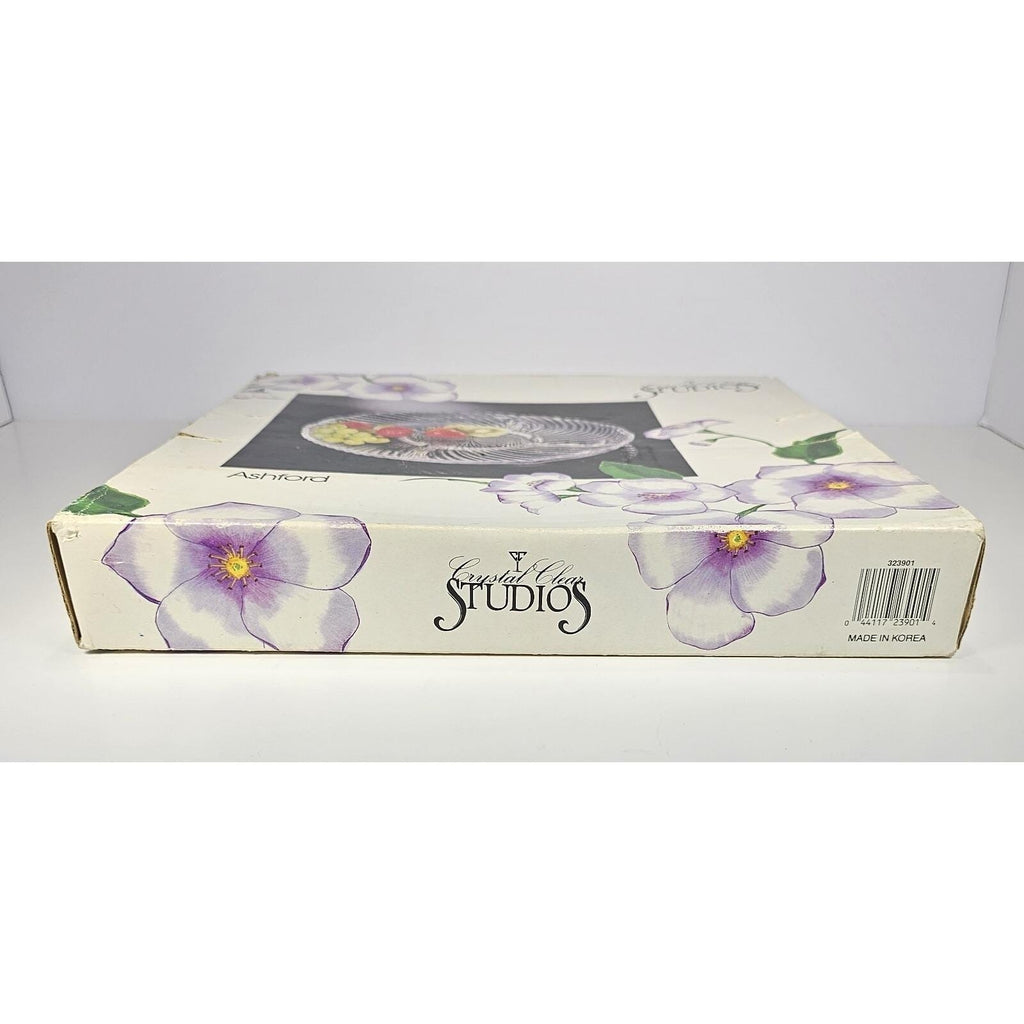 Crystal Clear Studios Ashford Glass Platter 11.25 Inch
