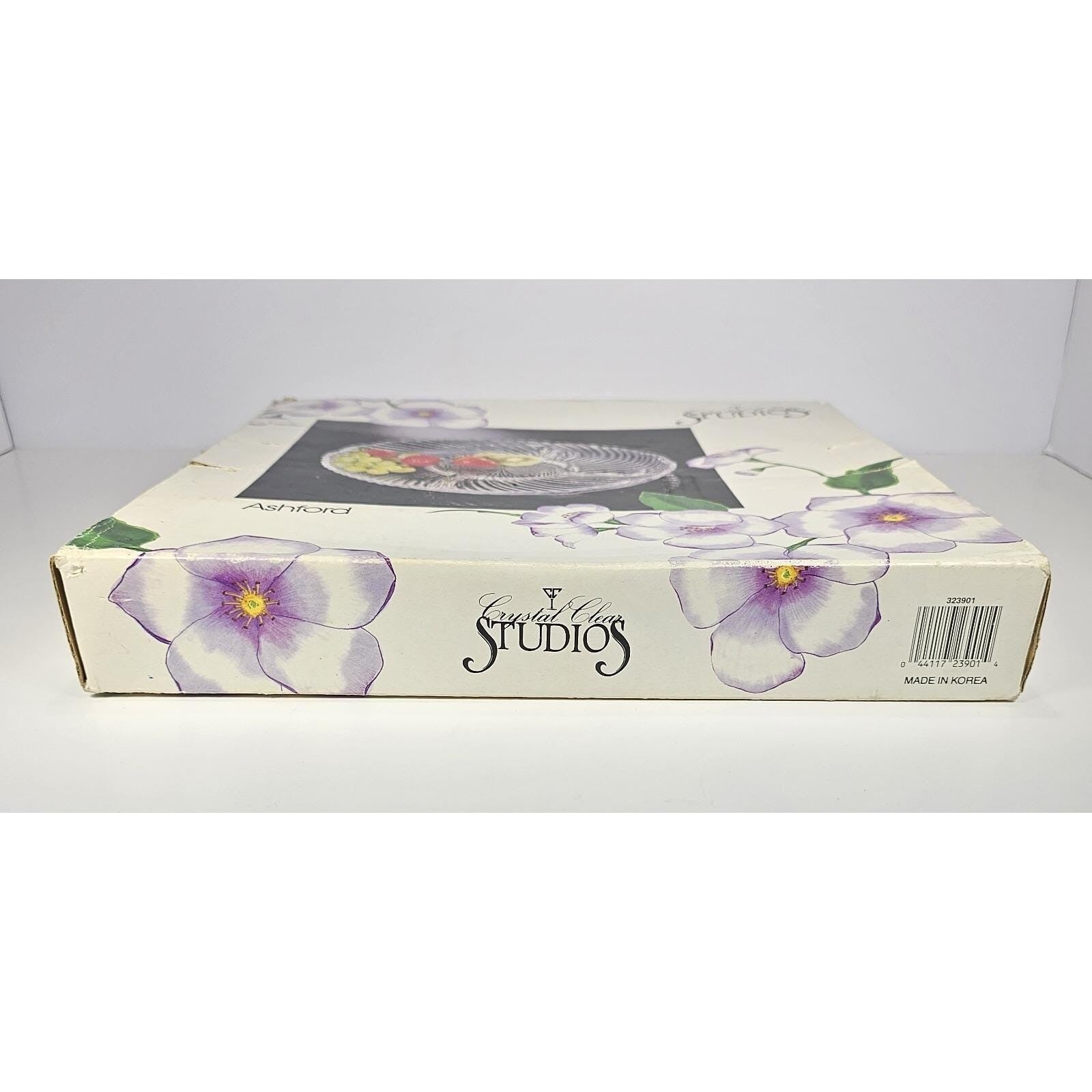 Crystal Clear Studios Ashford Glass Platter 11.25 Inch