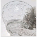 Princess House Fantasia Cup Poinsettia Crystal Pedestal Glass