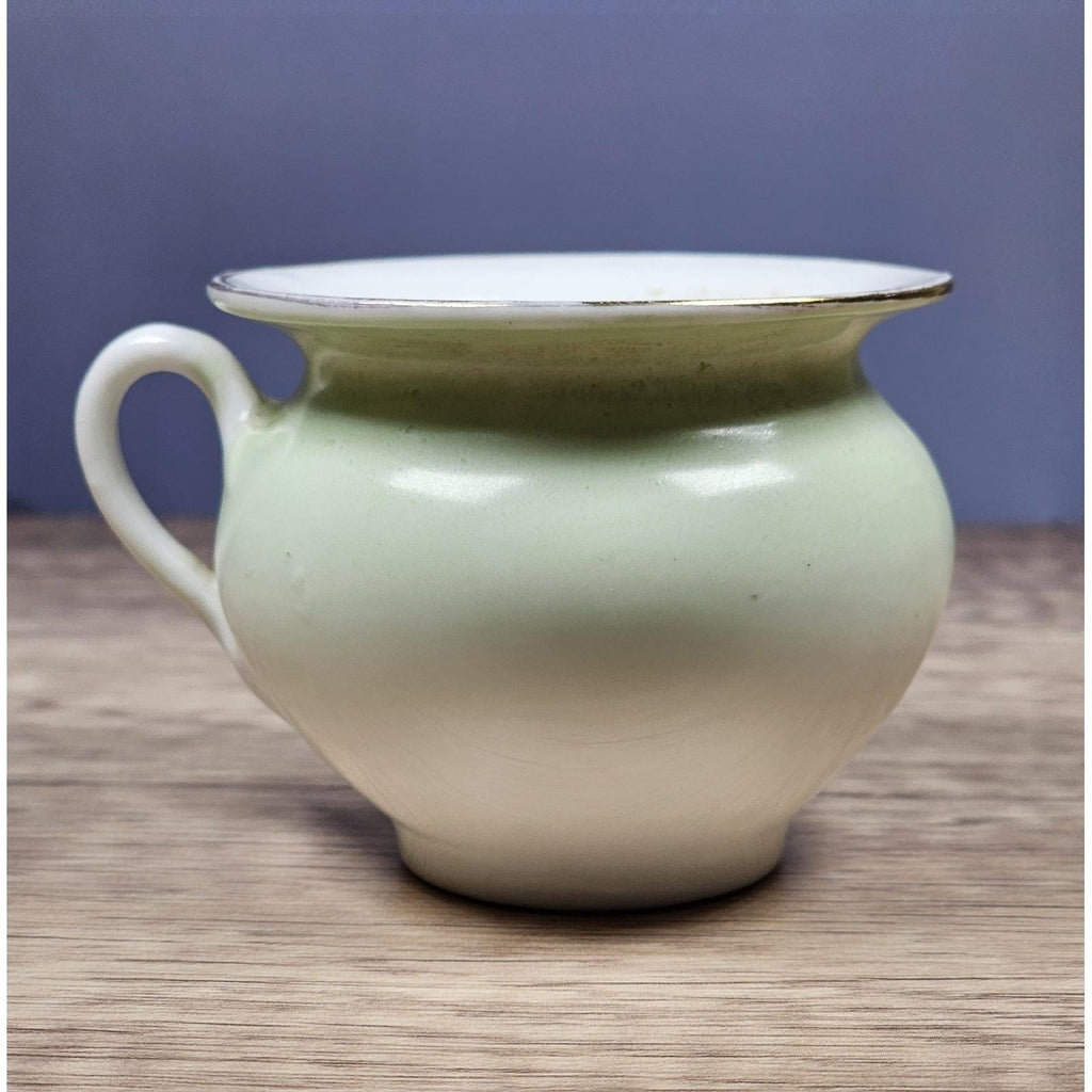 Vintage Porcelain Floral Mini Pitcher Yellow Flowers Gold Trim